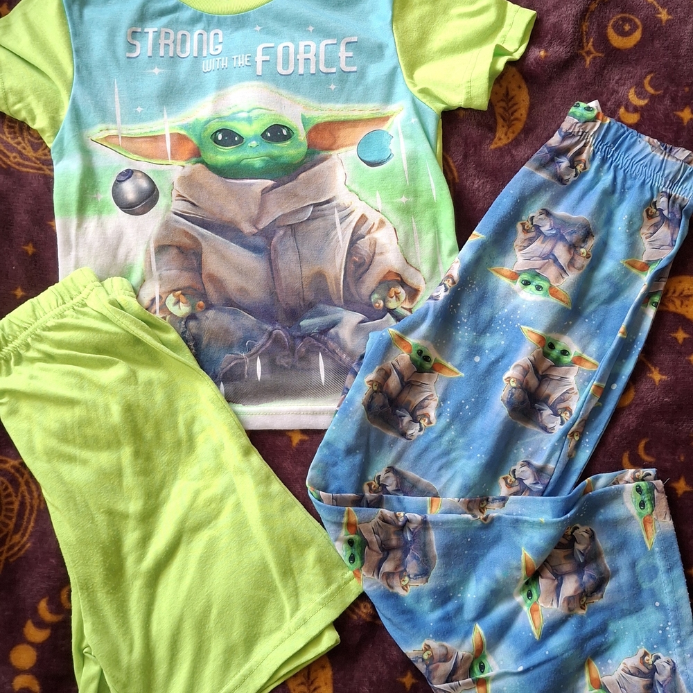 Star Wars Green and Blue Kids Pajama Set